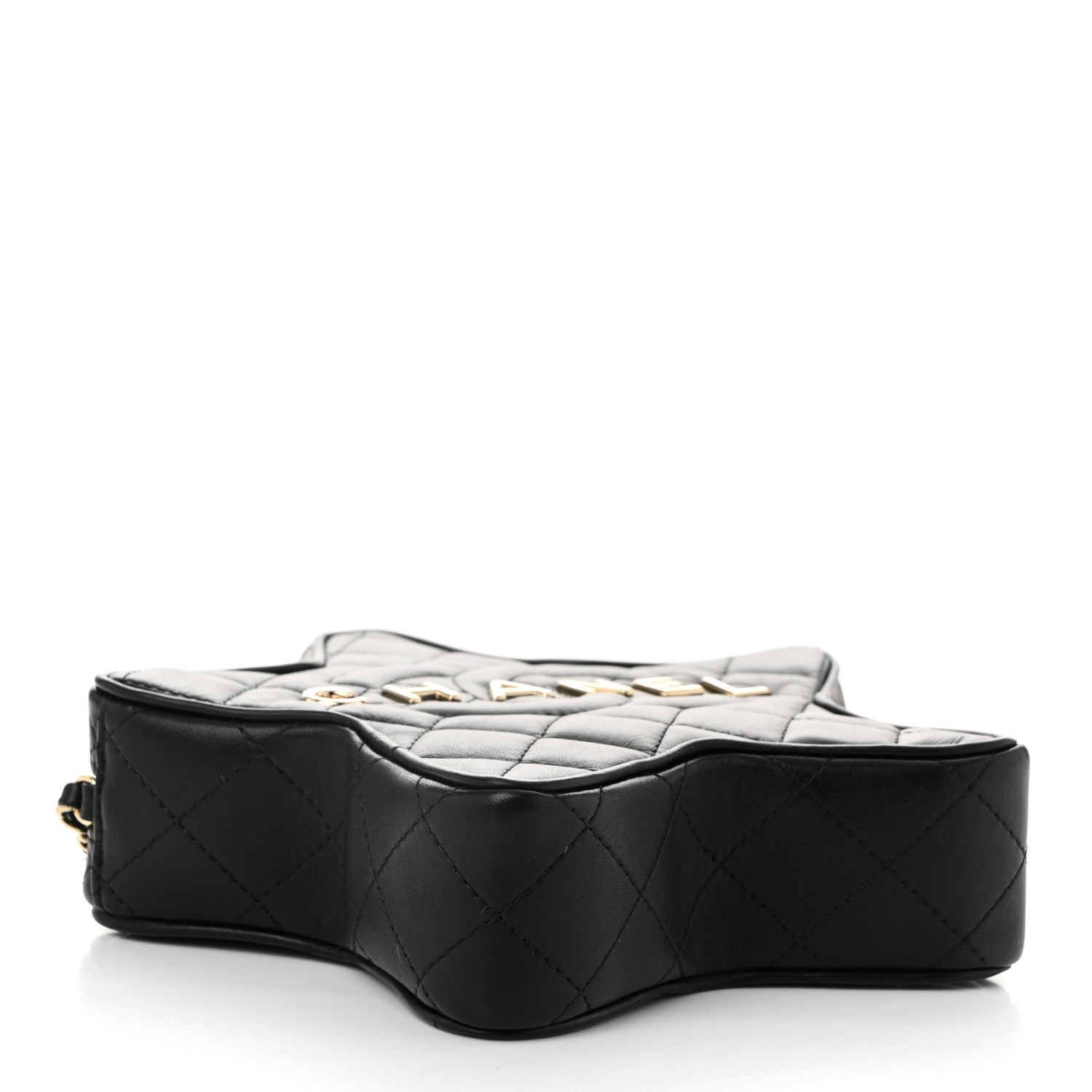 Chanel Lambskin Quilted Walk of Fame Star Bag Black 4 of 11