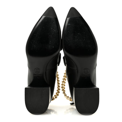 Chanel Lambskin Pearl Bow Short Boots 40 Black 40 Black 6 of 10