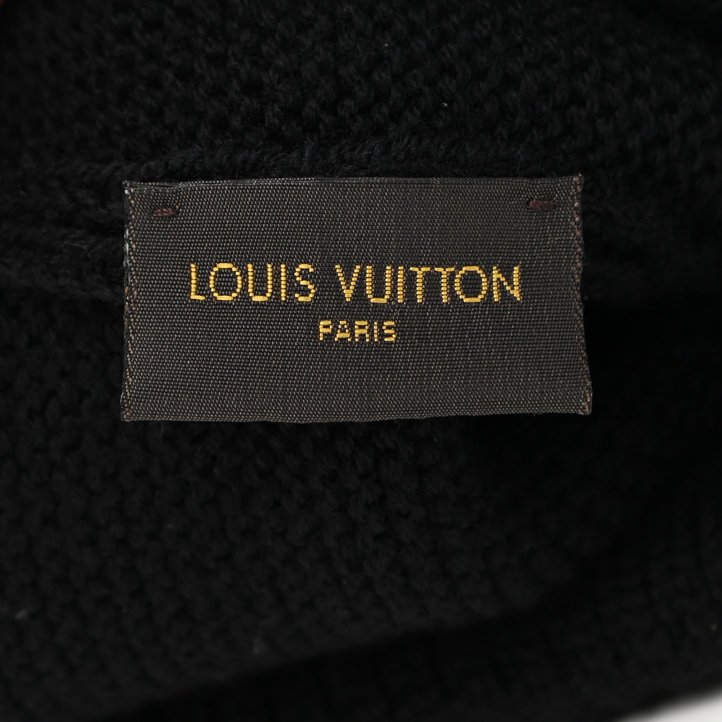 Wool Beanie Monogram Hat Black