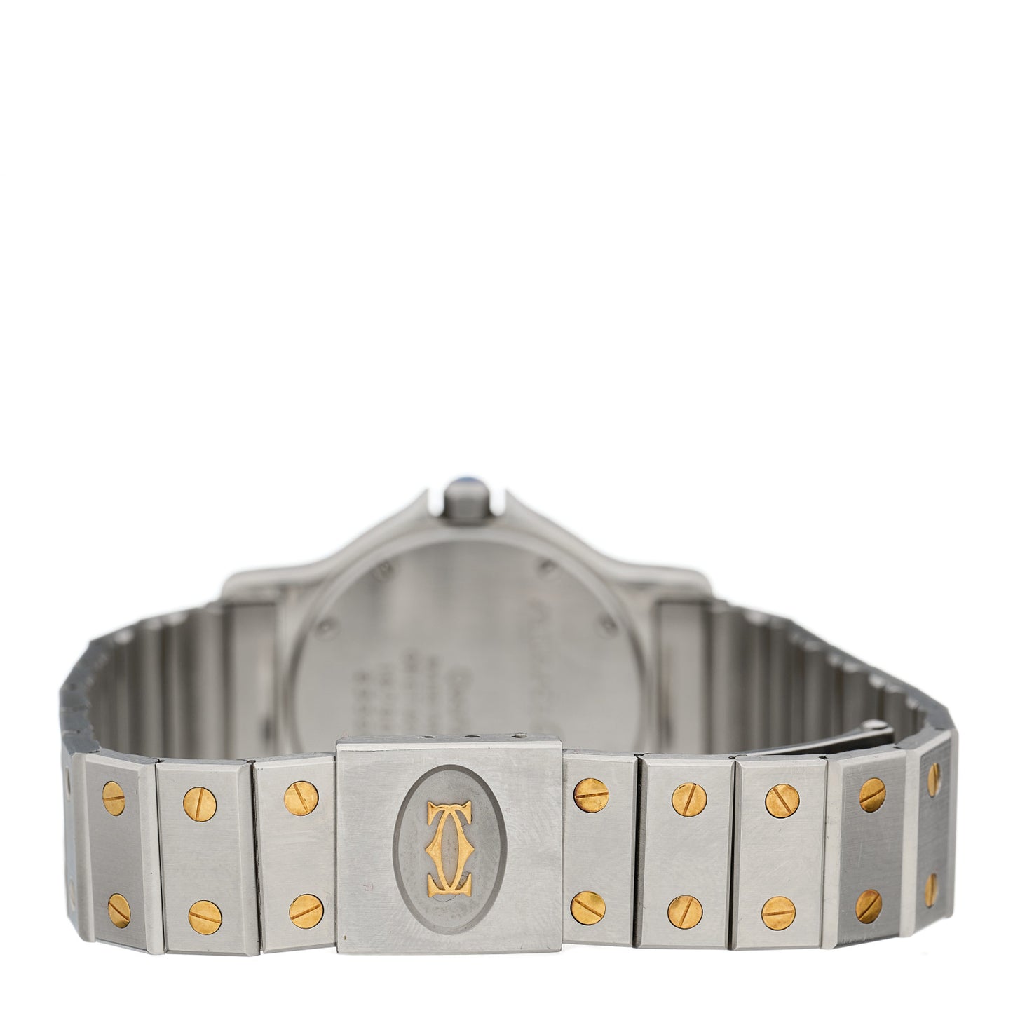 Stainless Steel 18K Yellow Gold 29mm Santos Octagon Quartz Watch