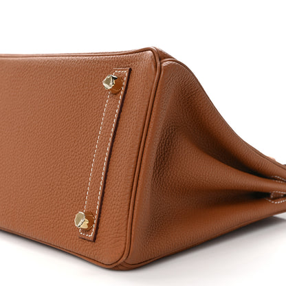 Hermes Togo Birkin 25 Gold 8 of 10