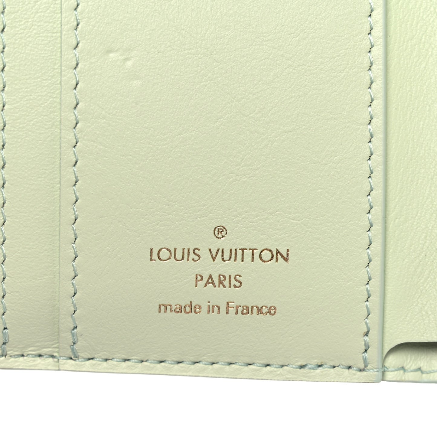Taurillon Summer Stardust Capucines XS Wallet Vert D'Eau