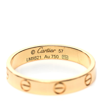 Cartier 18K Yellow Gold 3.5mm LOVE Wedding Band Ring 57 8 4 of 5