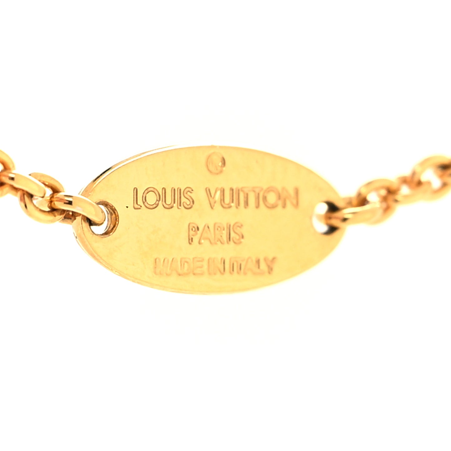Metal Crystal LV Iconic Necklace Gold