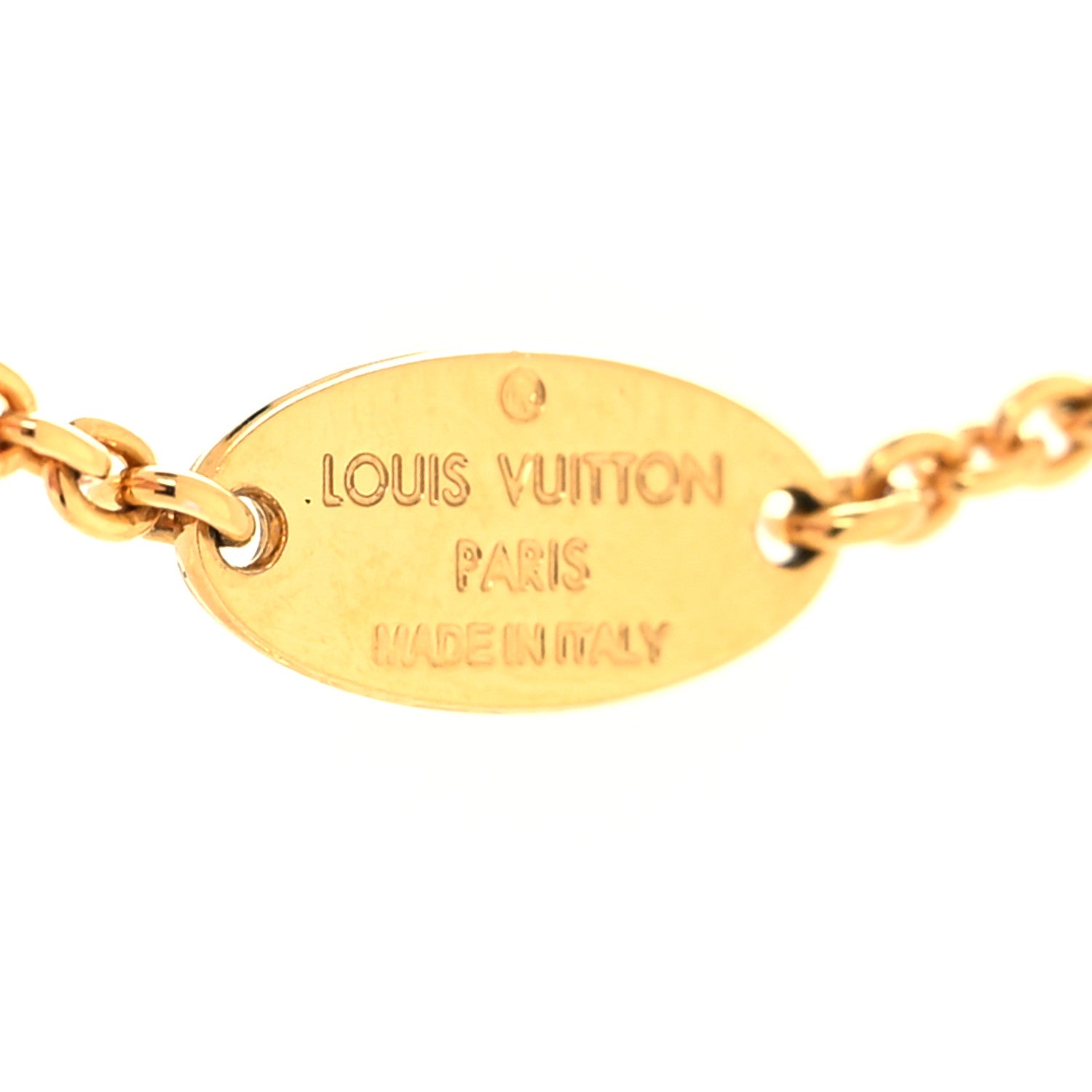Louis Vuitton Metal Crystal LV Iconic Necklace Gold 5 of 6