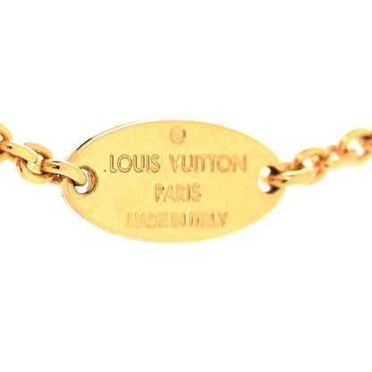 Louis Vuitton Metal Crystal LV Iconic Necklace Gold 5 of 6