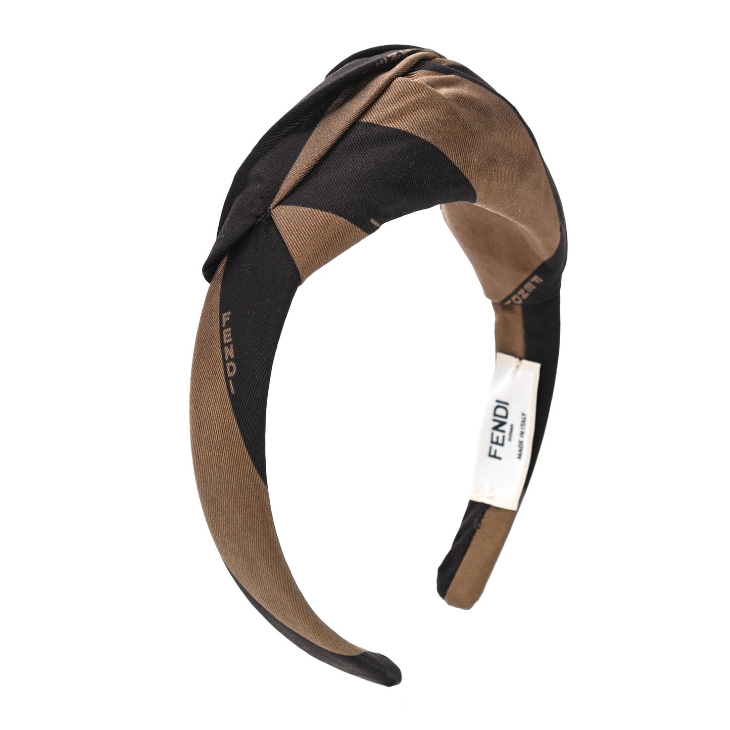 Silk Pequin Foulard Headband Tobacco