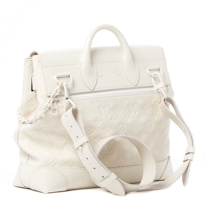 Louis Vuitton Taurillon Monogram Steamer PM White 3 of 9