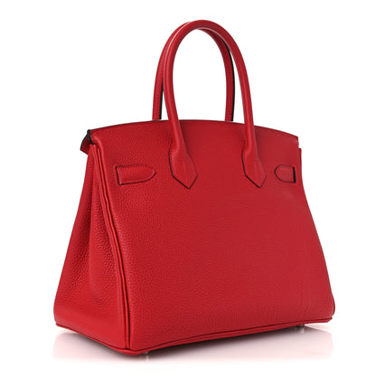 Hermes Togo Verso Birkin 30 Rouge Vif Rouge H 3 of 13