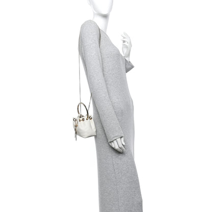 Jimmy Choo Goatskin Bon Bon Bucket Bag White 2 of 10