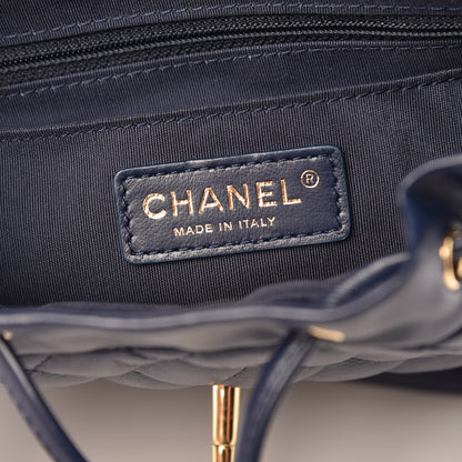 Chanel Calfskin Quilted Small Urban Spirit Backpack Blue 6 of 8