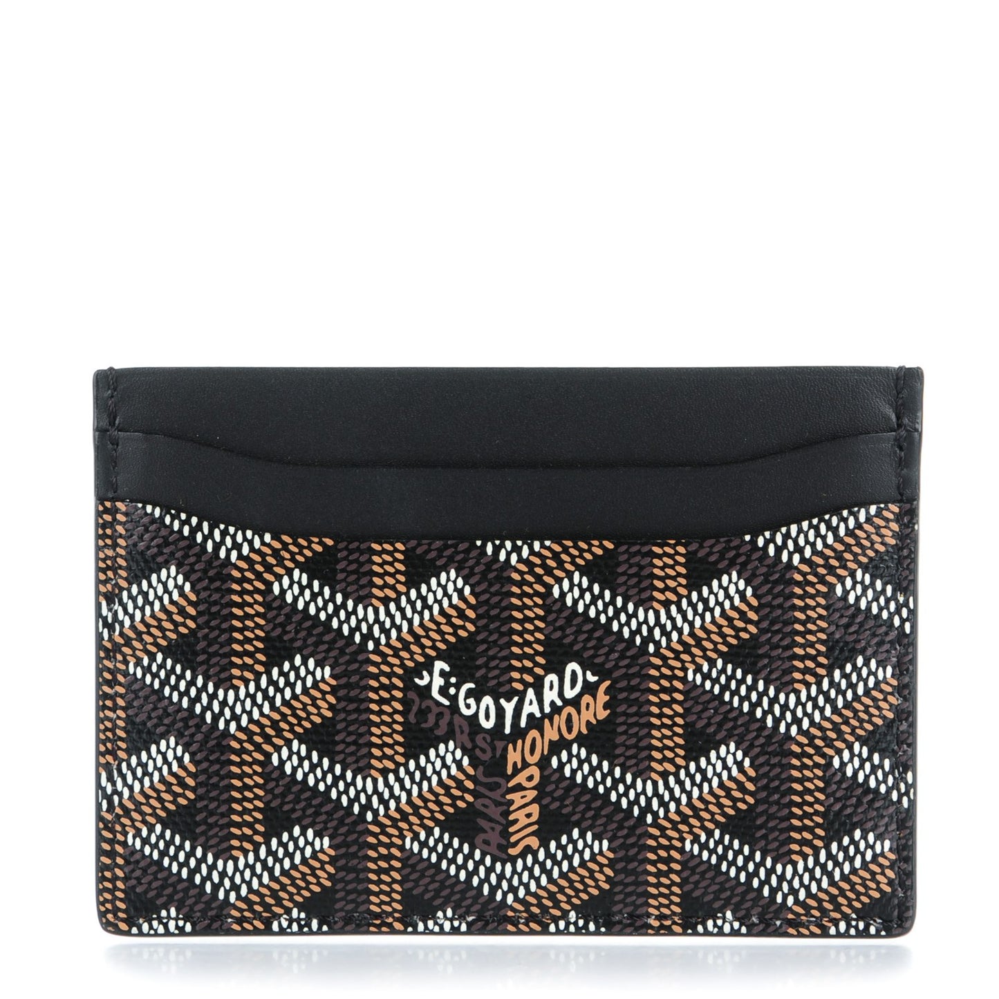 Goyardine Saint Sulpice Card Holder Black