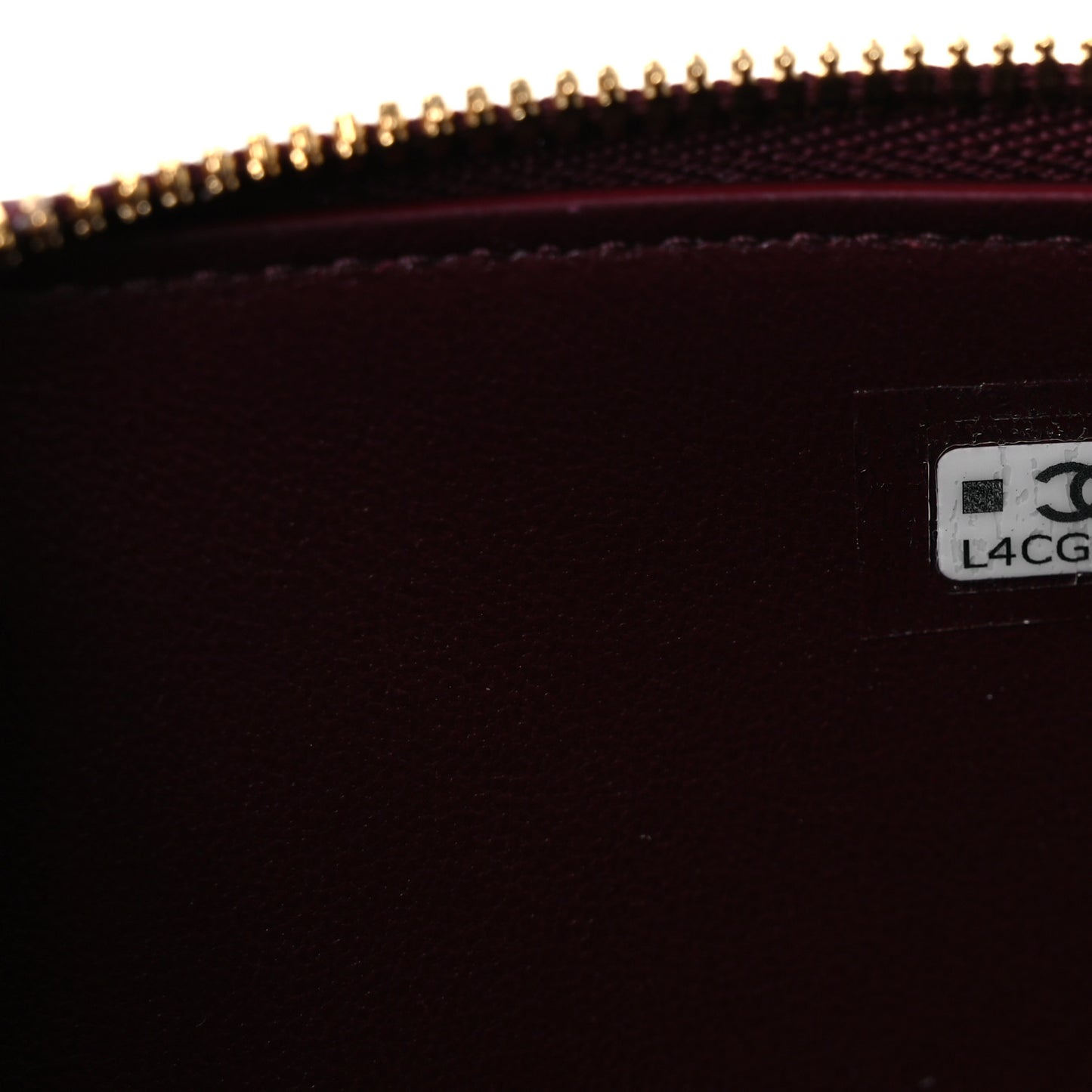Calfskin Crocodile Embossed Crococo Top Handle Slim Vanity Case With Chain Dark Burgundy