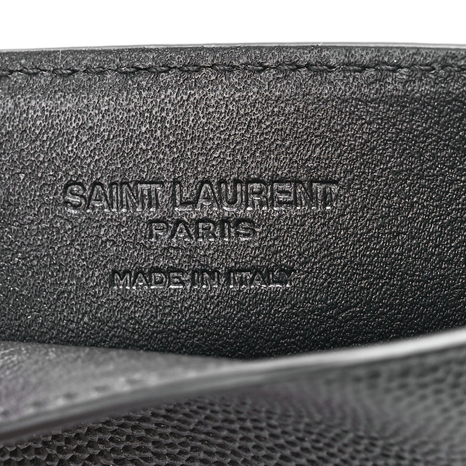 Saint Laurent Grain De Poudre Uptown Chain Wallet Black 9 of 14