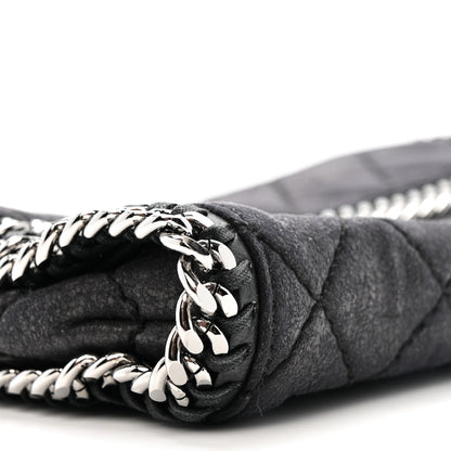 Stella McCartney Shaggy Deer Quilted Falabella Fold Over Clutch Black 9 of 12