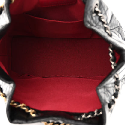 Chanel Aged Calfskin Quilted Small Gabrielle Backpack Black 5 of 9