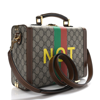 Gucci GG Supreme Monogram Azalea Calfskin Fake/Not Retro Interlocking G Beauty Case Beige Ebony Brown Sugar 2 of 9