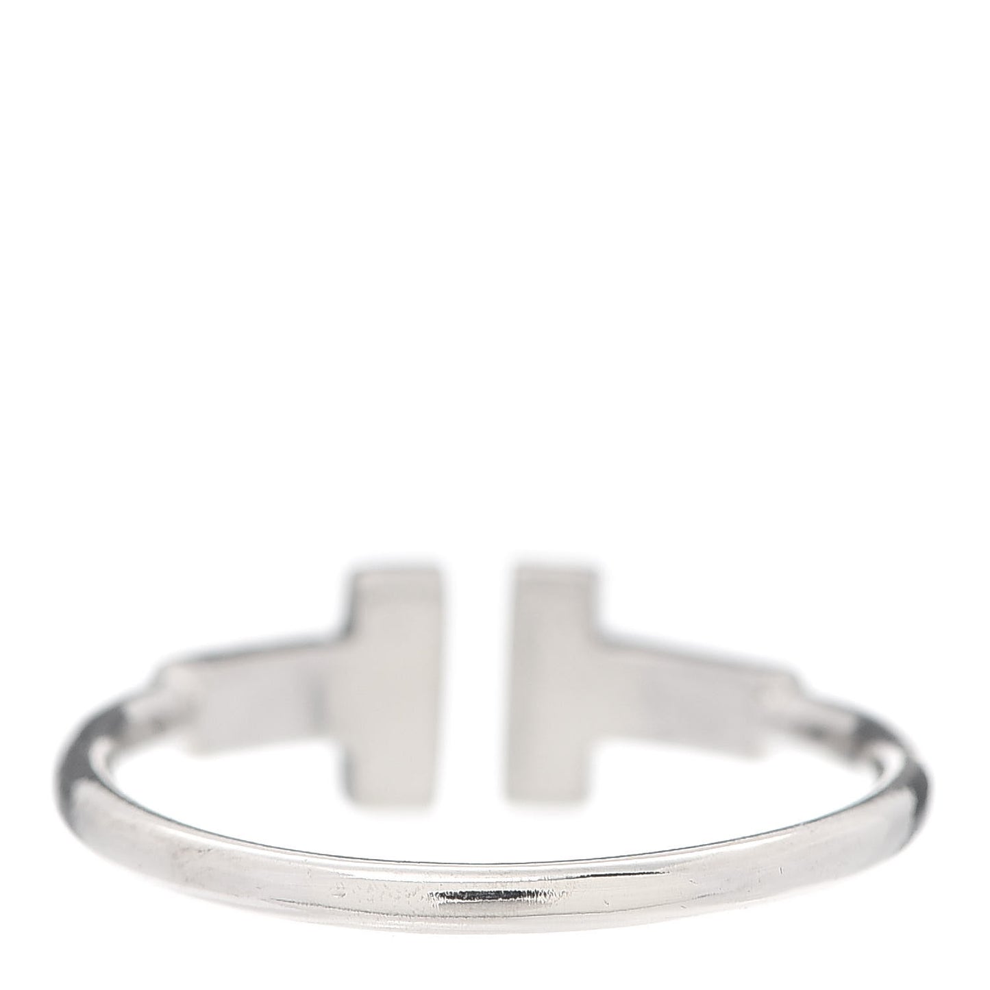 18K White Gold Diamond T Wire Ring 53 6.5