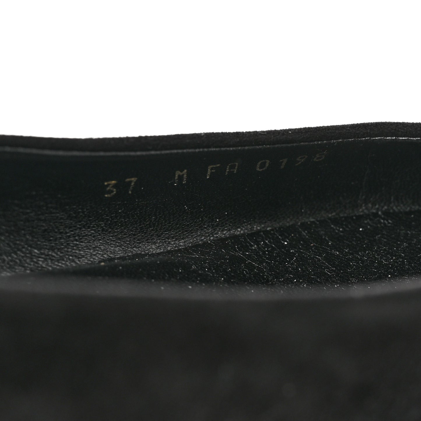 Suede Monogram Uniformes Ballet Flats 37 Black