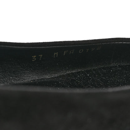 Louis Vuitton Suede Monogram Uniformes Ballet Flats 37 Black 6 of 8
