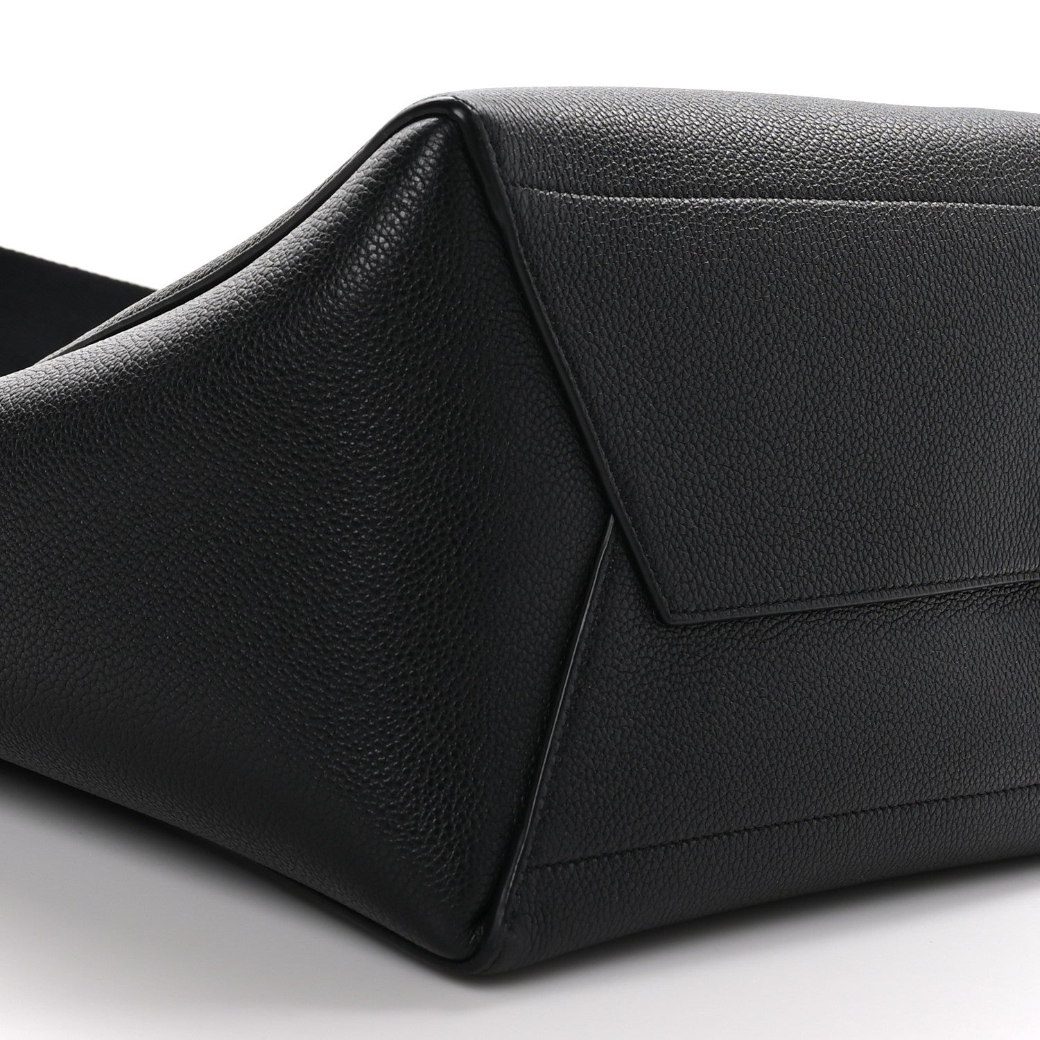 Celine Soft Grained Calfskin Sangle Bucket Bag Black 7 of 8