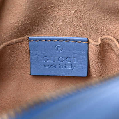 Gucci Calfskin Matelasse Mini GG Marmont Chain Shoulder Bag Clear Sky Blue 6 of 18