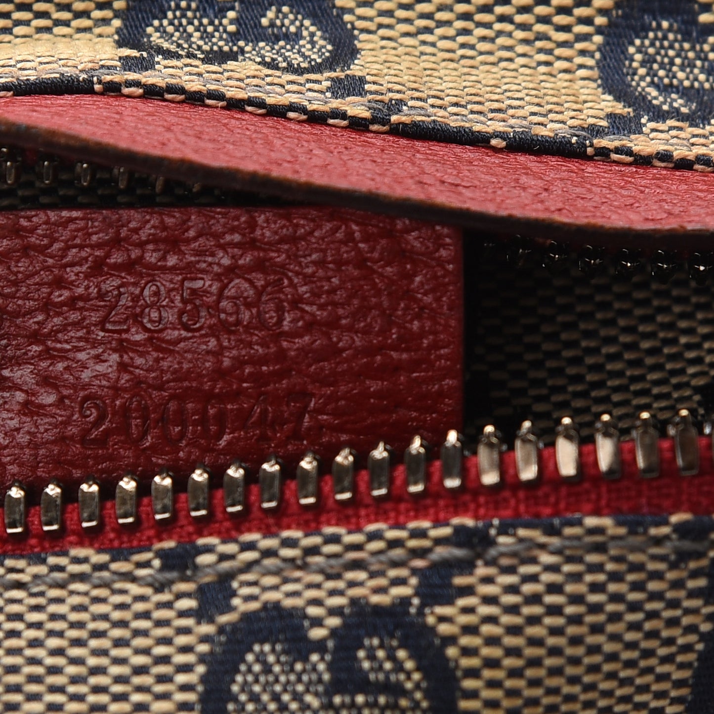 GG Monogram Web Double Pocket Belt Bag Navy Red