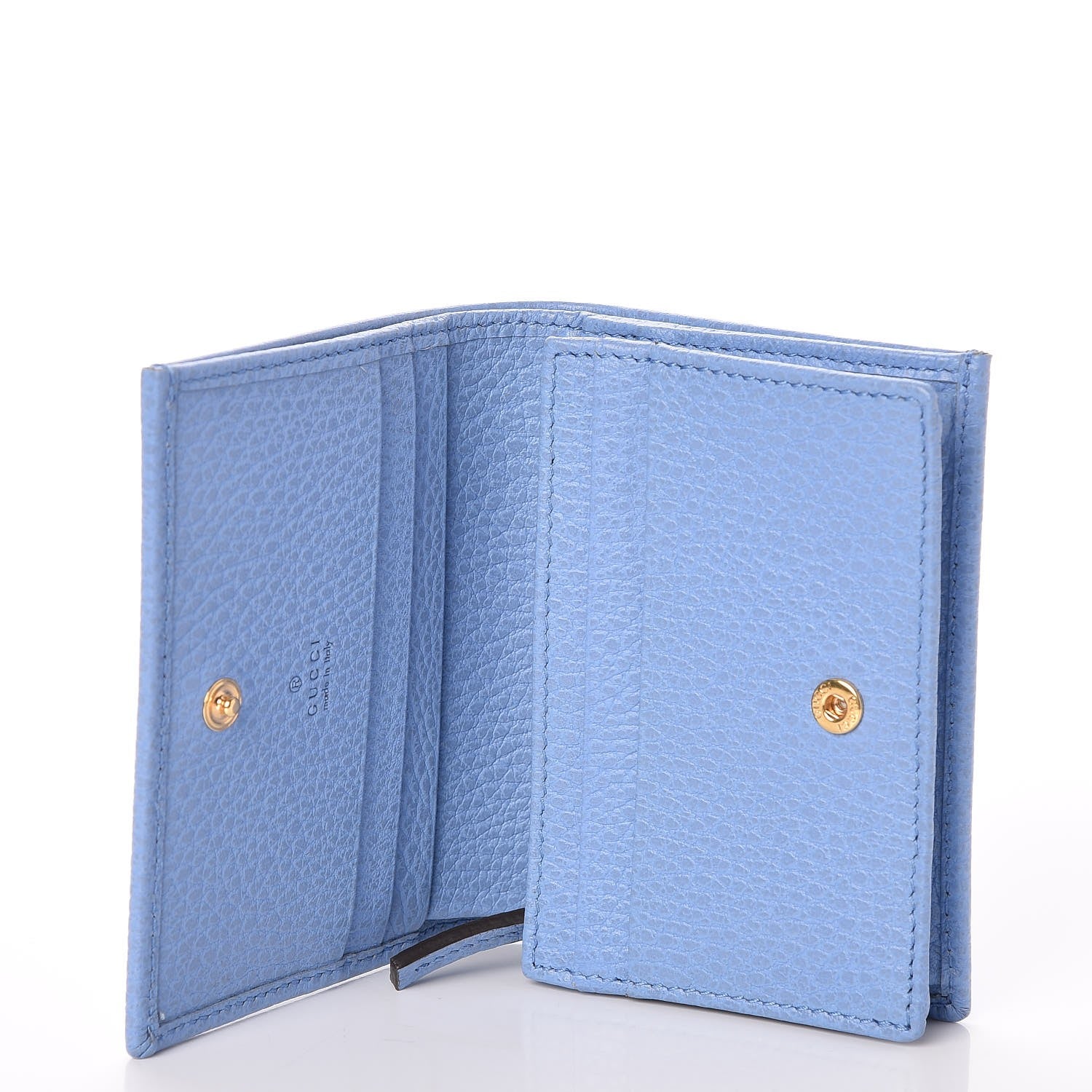 Gucci Dollar Calfskin GG Marmont Card Case Clear Sky Blue 5 of 8
