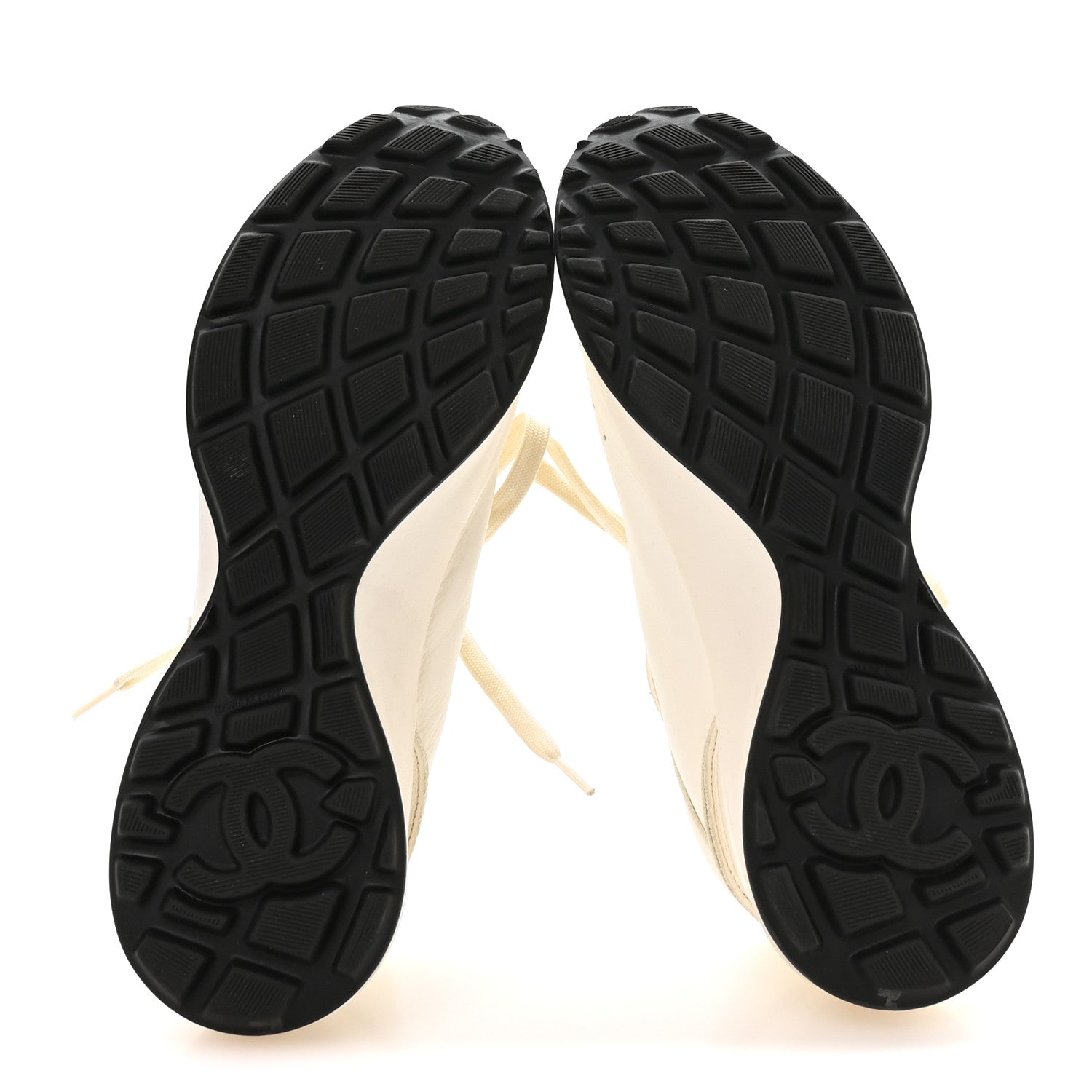 Chanel Calfskin Perforated CC Sneakers 38 White 6 of 8