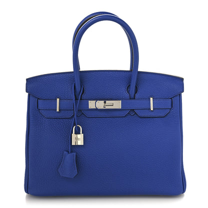 Hermes Togo BIRKIN 30 Bleu Electrique 1 of 12
