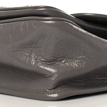 Saint Laurent Crinkled Calfskin Matelasse Monogram Medium Niki Chain Satchel Fog 10 of 10