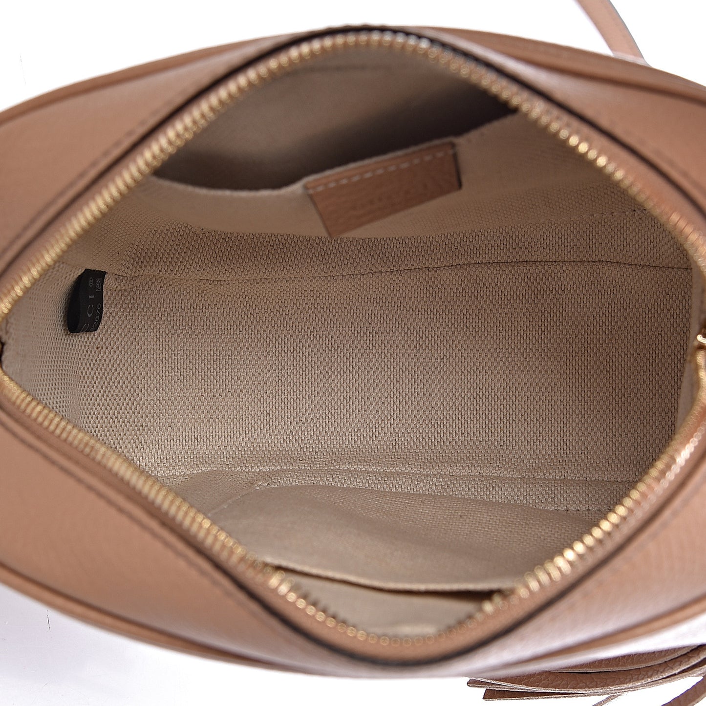 Pebbled Calfskin Small Soho Disco Bag Camelia