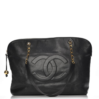 Chanel Caviar Large CC Shoulder Bag Black 1 of 8