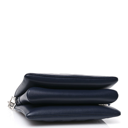 Louis Vuitton Lambskin Embossed Monogram Coussin PM Navy 4 of 9