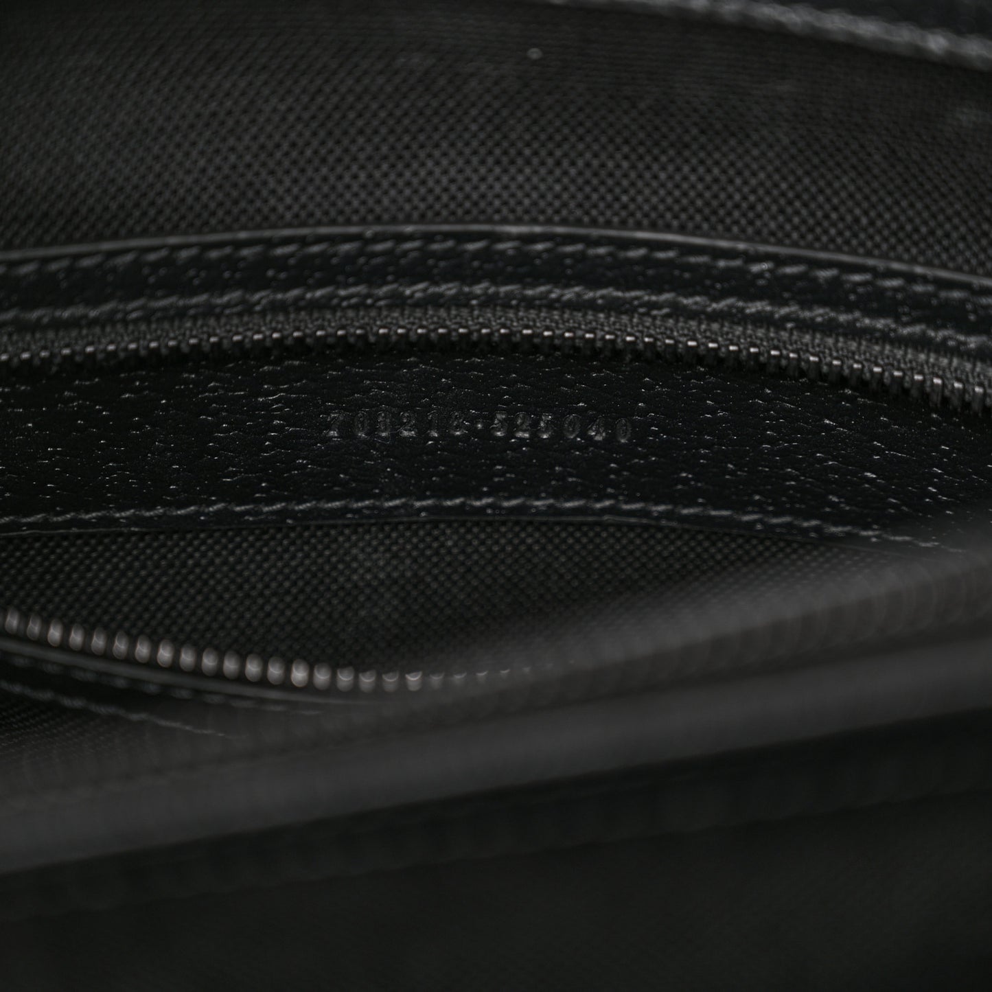 Textured Dollar Calfskin Web Monochrome Large Diana Tote Bag Black