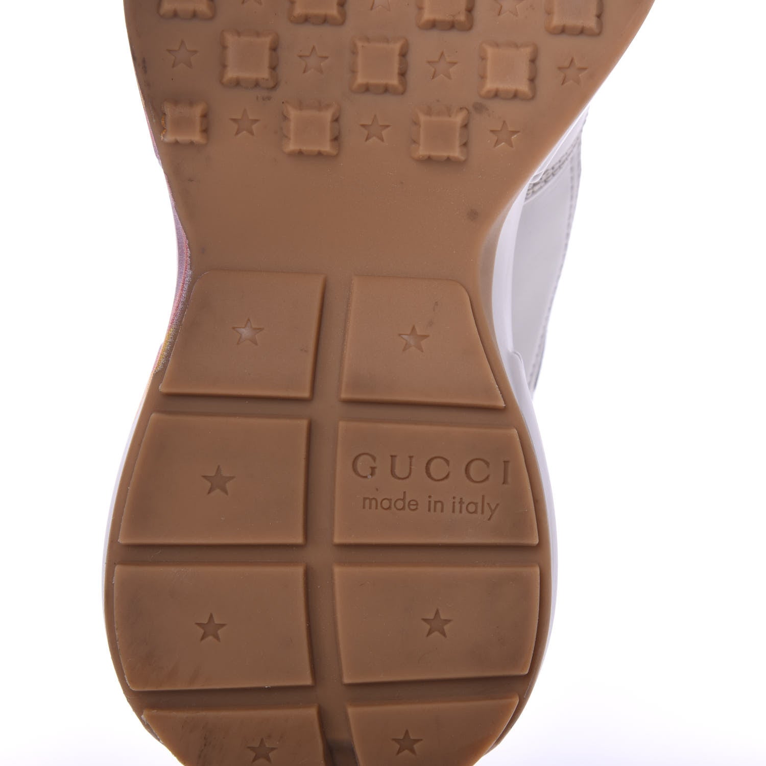 Gucci Calfskin Interlocking G Heart Rhyton Sneakers 35 Mystic White 8 of 14