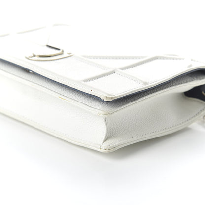 Christian Dior Grained Calfskin Diorama Wallet on Chain Pouch White 7 of 10