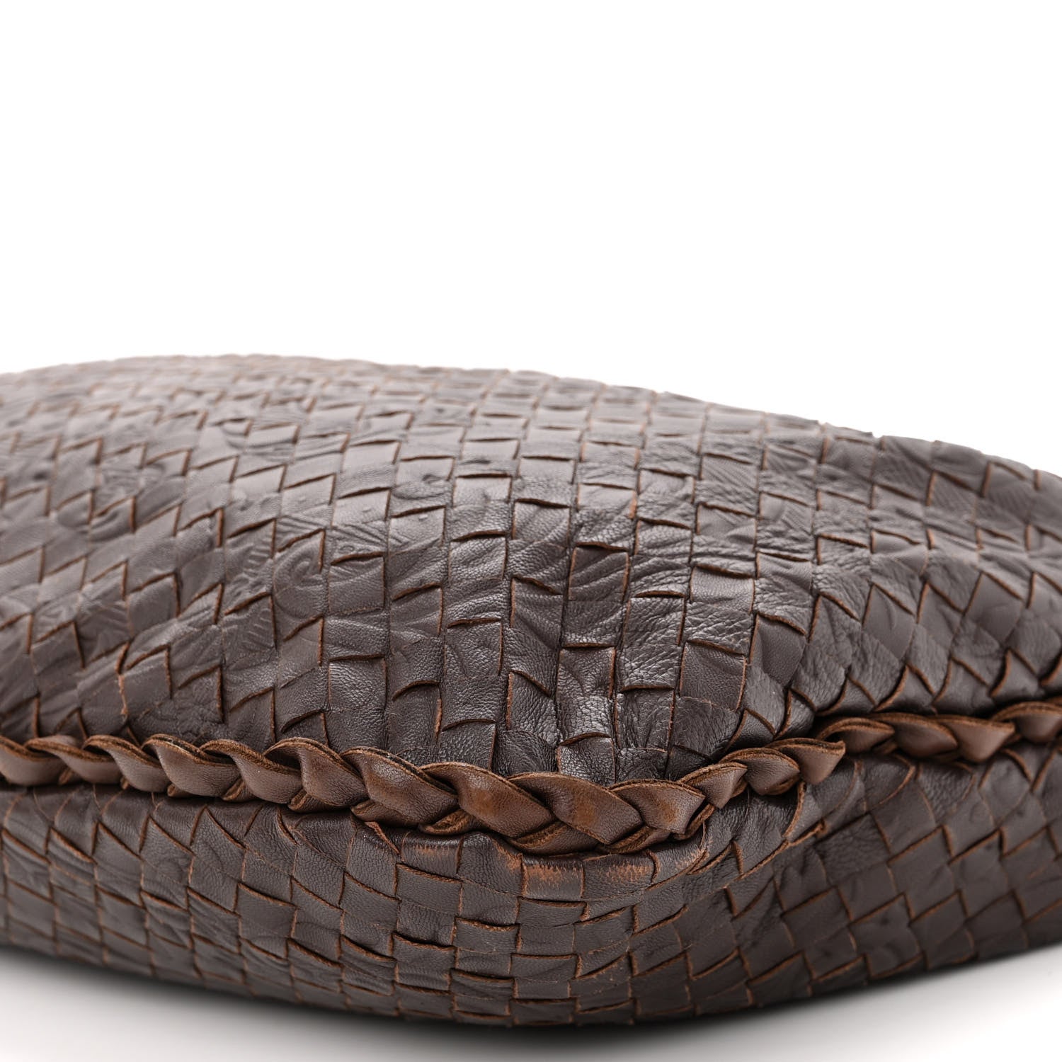 Bottega Veneta Nappa Intrecciato Embossed Medium Veneta Hobo Ebano 9 of 9
