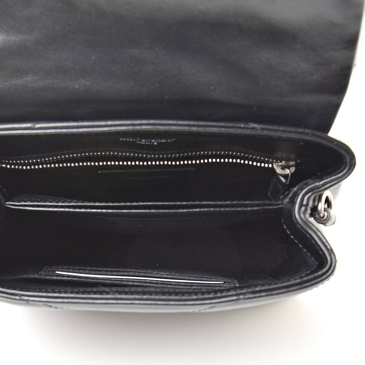 Calfskin Y Quilted Monogram Toy Loulou Crossbody Bag Black