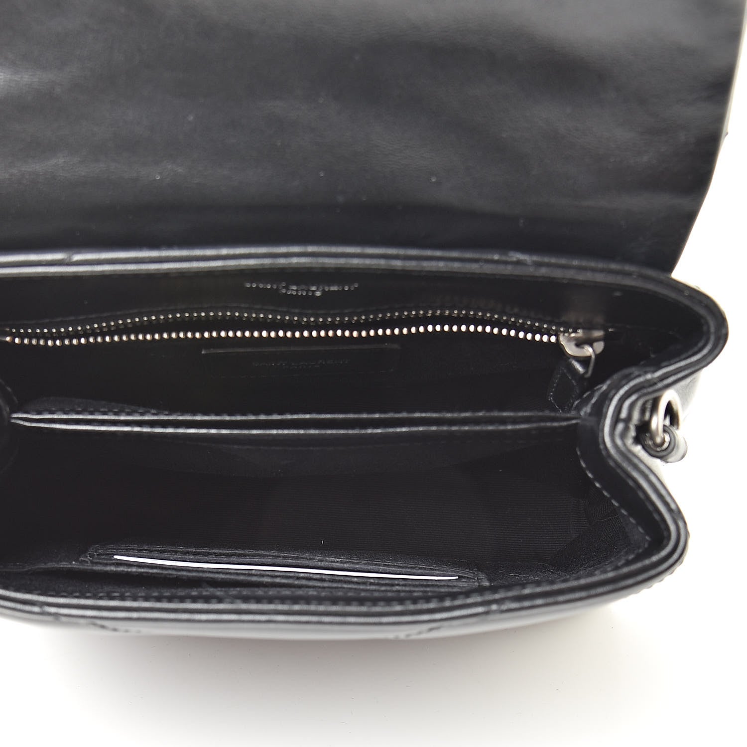 Saint Laurent Calfskin Y Quilted Monogram Toy Loulou Crossbody Bag Black 5 of 13