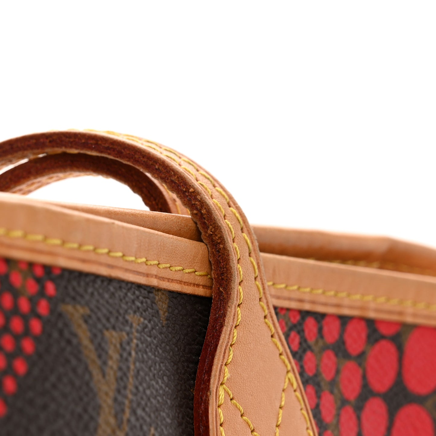 Monogram Kusama Waves Neverfull MM Red