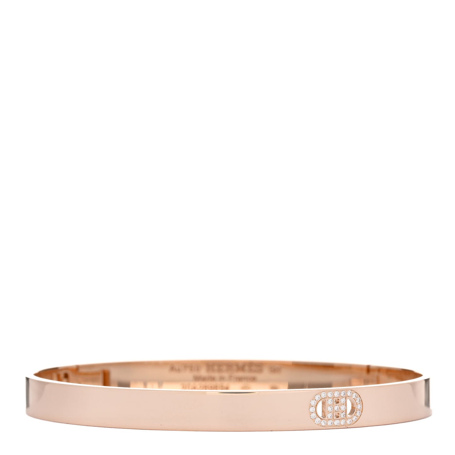 18K Rose Gold Diamond PM H D'Ancre Bracelet SH