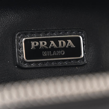Prada Saffiano Travel Medium Brique Crossbody Messenger Bag Black 7 of 12