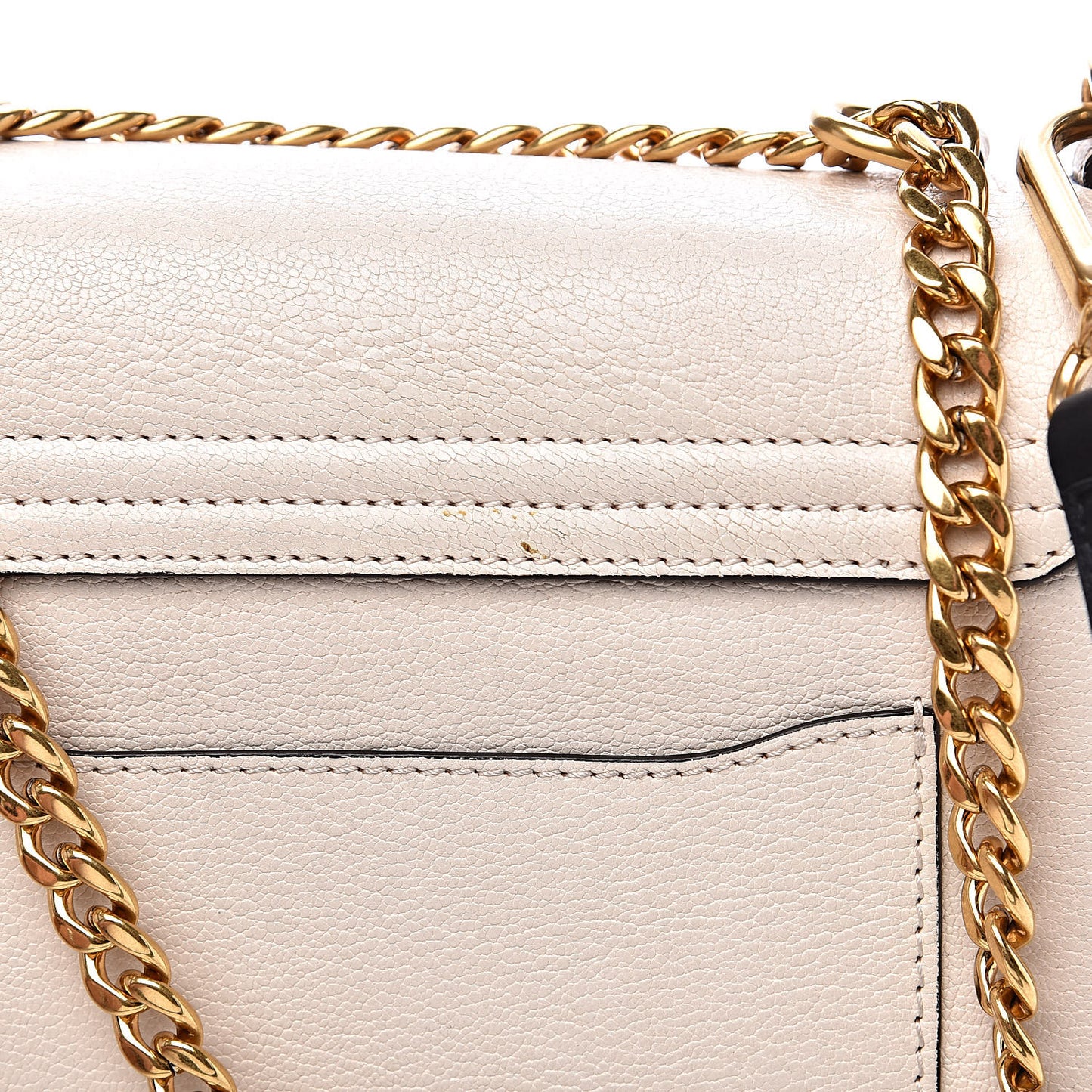 Goatskin Medium Mily Shoulder Bag Off White