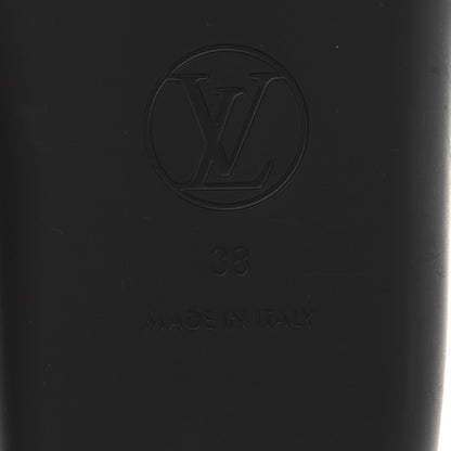 Louis Vuitton Calfskin Logo Sunbath Slide Sandals 38 Black 8 of 10