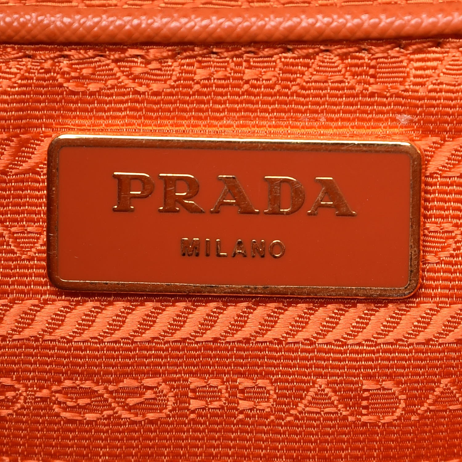 Prada Saffiano Lux Large Tote Papaya 8 of 12
