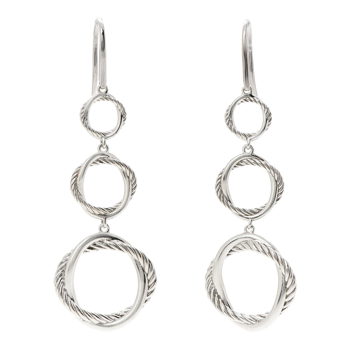 David Yurman Sterling Silver Infinity Triple Drop Earrings 1 of 4