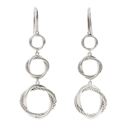 David Yurman Sterling Silver Infinity Triple Drop Earrings 1 of 4