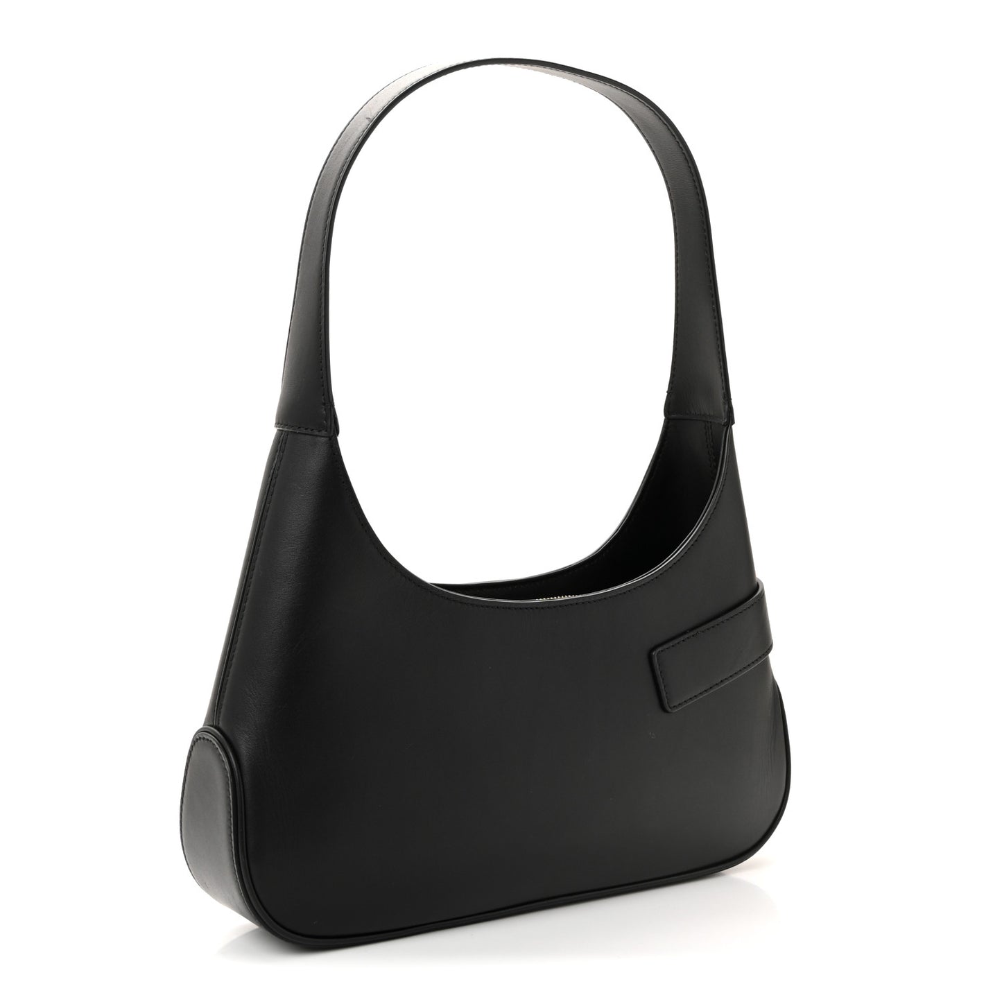 Soft Calfskin Gancini Hobo Black