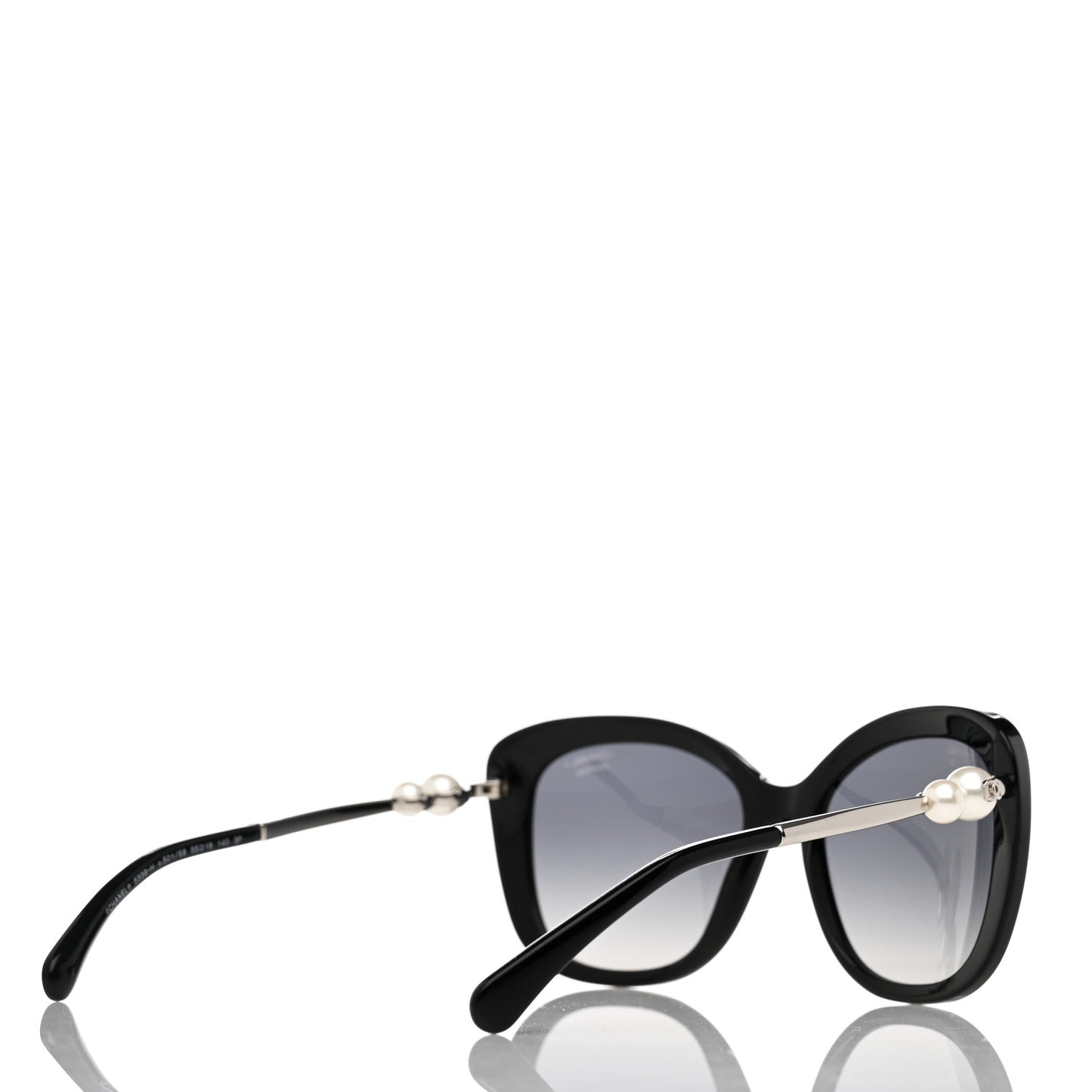 Acetate Polarized Butterfly Winter Pearl Sunglasses 5339-H-A Black